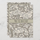 William Morris Bachelor's Button Bloem Bloemisteri Kaart (Voorkant / Achterkant)