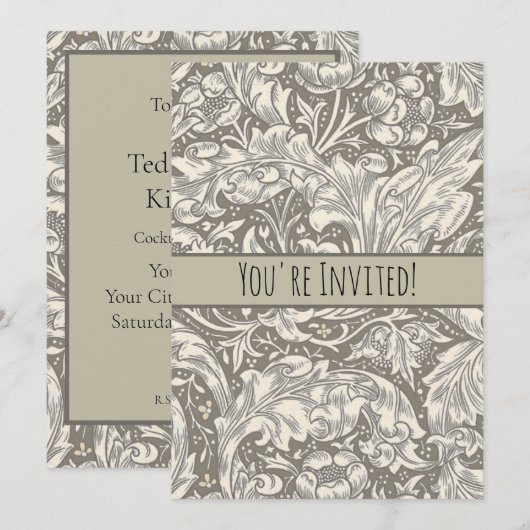 William Morris Bachelor's Button Bloem Bloemrijke  Kaart (Voorkant / Achterkant)