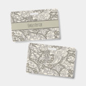 William Morris Bachelor's Button Bloemenbot Badge (Voor- en achterkant)
