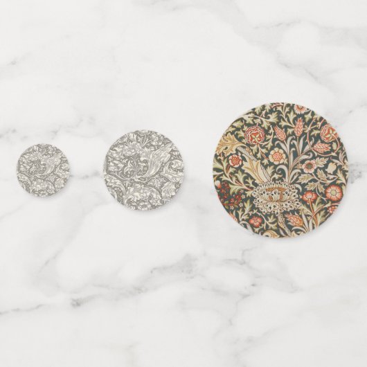 William Morris Bachelor's Button Bloemenbot Confetti (Achterkanten)