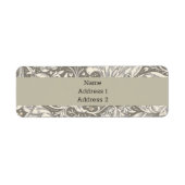 William Morris Bachelor's Button Bloemenbot Etiket (Voorkant)