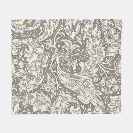 William Morris Bachelor's Button Bloemenbot Fleece Deken (Voorkant (Horizontaal))