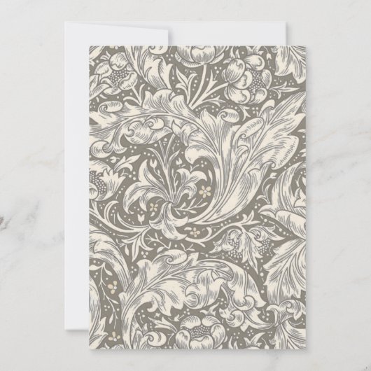 William Morris Bachelor's Button Bloemenbot Kaart (Achterkant)