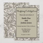 William Morris Bachelor's Button Bloemenbot Kaart (Voorkant / Achterkant)