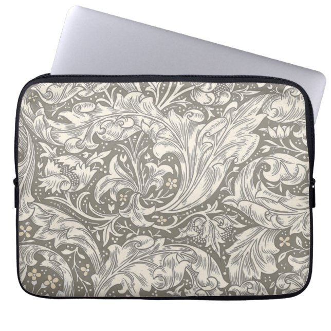 William Morris Bachelor's Button Bloemenbot Laptop Sleeve (Voorkant)