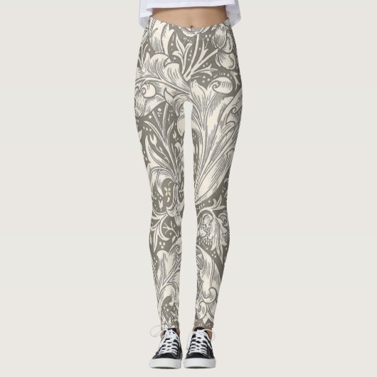 William Morris Bachelor's Button Bloemenbot Leggings (Voorkant)