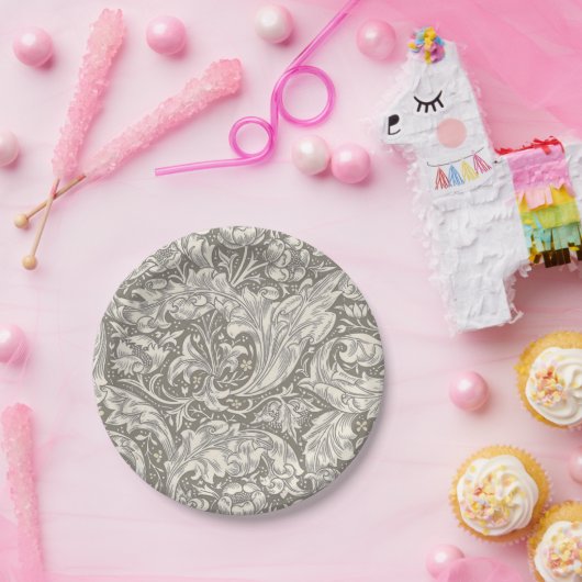 William Morris Bachelor's Button Bloemenbot Papieren Bordje (Feest)