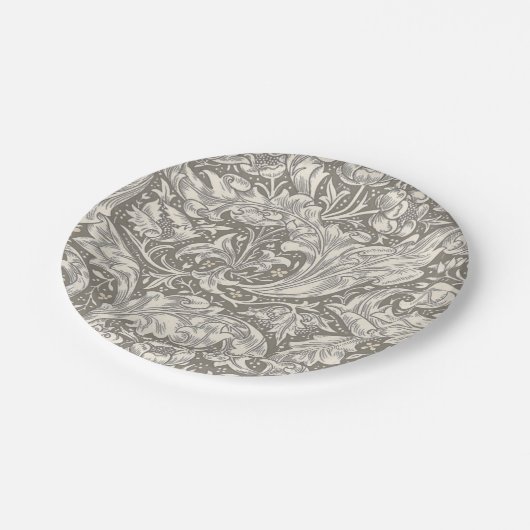 William Morris Bachelor's Button Bloemenbot Papieren Bordje (Gekanteld)