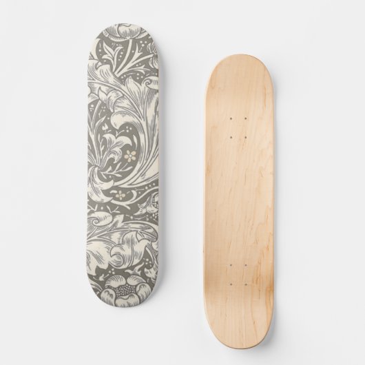 William Morris Bachelor's Button Bloemenbot Persoonlijk Skateboard (Voorkant)