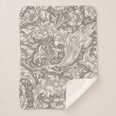 William Morris Bachelor's Button Bloemenbot Sherpa Deken (Voorkant)