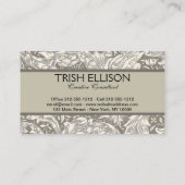 William Morris Bachelor's Button Bloemenbot Visitekaartje (Achterkant)