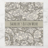 William Morris Bachelor's Button Bloemenbot Wijn Etiket (Enkel label)