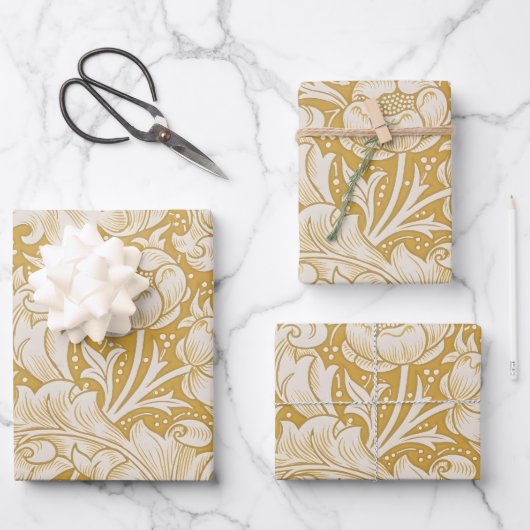 William Morris Bachelor's Button Flower Classic Inpakpapier Vel (Voorkant)
