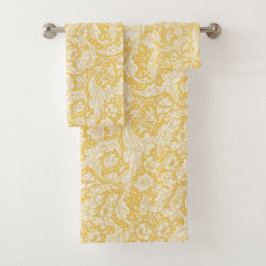William Morris Bachelors Button Gouden Achtergrond Bad Handdoek