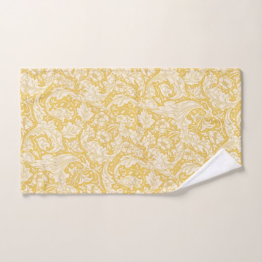 William Morris Bachelors Button Gouden Achtergrond Bad Handdoek (Handdoek)