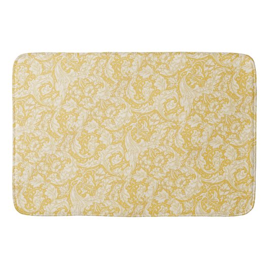 William Morris Bachelors Button Gouden Achtergrond Badmat (Voorkant)