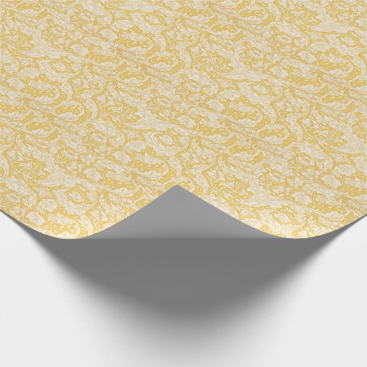 William Morris Bachelors Button Gouden Achtergrond Cadeaupapier (Hoek)