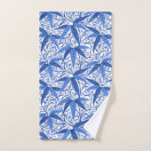 William Morris Bamboo Print, Cobalt Blue & White Bad Handdoek (Handdoek)