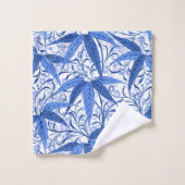 William Morris Bamboo Print, Cobalt Blue & White Bad Handdoek (Wasdoekje)