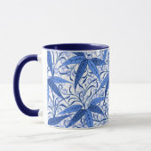 William Morris Bamboo Print, Cobalt Blue & White Mok (Links)