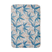 William Morris Bamboo Print, Denim Blue en White Badmat (Voorkant Verticaal)