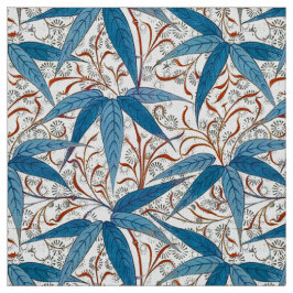 William Morris Bamboo Print, Denim Blue en White Stof