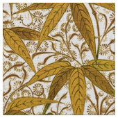 William Morris Bamboo Print, Gold en Cream Stof (Close Up)
