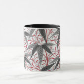 William Morris Bamboo Print, grijs en wit Mok (Midden)