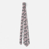 William Morris Bamboo Print, grijs en wit Stropdas (Achterkant)