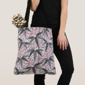 William Morris Bamboo Print, grijs en wit Tote Bag (Dichtbij)