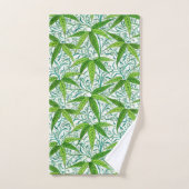 William Morris Bamboo Print, groen en wit Bad Handdoek (Handdoek)