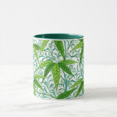 William Morris Bamboo Print, groen en wit Mok (Midden)