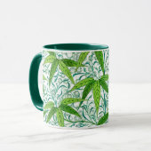 William Morris Bamboo Print, groen en wit Mok (Voorkant links)