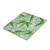 William Morris Bamboo Print, groen en wit Tegeltje (Zijkant)
