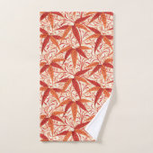 William Morris Bamboo Print, Mandarijns Oranje Bad Handdoek (Handdoek)