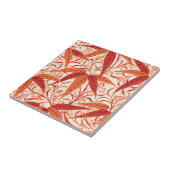 William Morris Bamboo Print, Mandarijns Oranje Tegeltje (Zijkant)