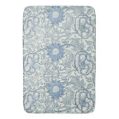 William Morris Beauful-bloempatroon, blauw, roos Badmat (Voorkant Verticaal)