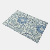 William Morris Beauful-bloempatroon, blauw, roos Deurmat (Schuin)