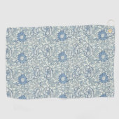 William Morris Beauful-bloempatroon, blauw, roos Golfhanddoek (Horizontaal)