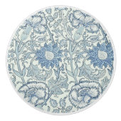 William Morris Beauful-bloempatroon, blauw, roos Keramische Knop (Voorkant)