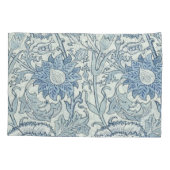 William Morris Beauful-bloempatroon, blauw, roos Kussensloop (Achterkant)