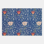 William Morris Beauful Floral Pattern Blue Inpakpapier Vel (Voorkant)