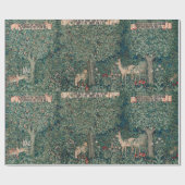 William Morris Begroeiing Bos Dier Botanisch Cadeaupapier (Vlak)