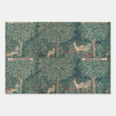 William Morris Begroeiing Bos Dier Botanisch Inpakpapier Vel (Voorkant 3)