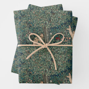 William Morris Begroeiing Bos Dier Botanisch Inpakpapier Vel