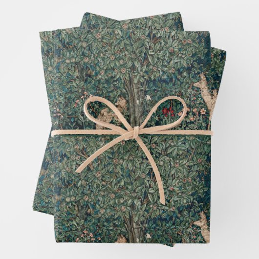 William Morris Begroeiing Bos Dier Botanisch Inpakpapier Vel (In situ)