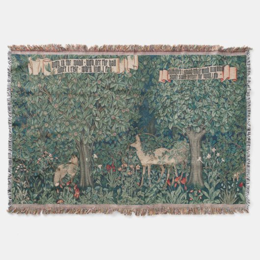 William Morris Begroeiing Bosdier Botanisch Deken (Voorkant)