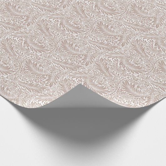 William Morris Beige Floral Larkspur Pattern Cadeaupapier (Hoek)