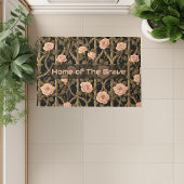 William Morris Beige Klimroos Trellis Bloem Deurmat