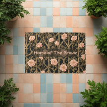 William Morris Beige Klimroos Trellis Bloem